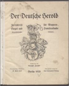 Der Deutsche Herold 1928, Jg. 59 no 1
