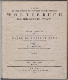 Neues topographisch-statistisch-geographisches Wörterbuch des preussischen Staats. Bd. 3, Kr-O