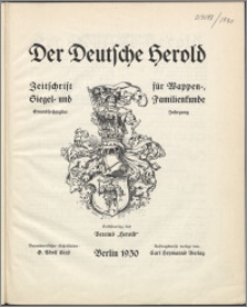 Der Deutsche Herold 1930, Jg. 61 no 1