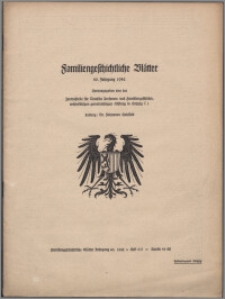 Familiengeschichtliche Blätter. Jg. 40 (1942) H. 3-5