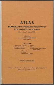 Atlas wewnętrznych połączeń pocztowych Rzeczypospolitej Polskiej : Stan z dnia 1. marca 1935