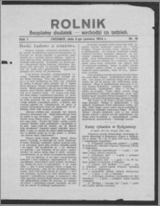 Rolnik : bezpłatny dodatek : wychodzi co tydzień 1924.06.05, R. 1, nr 10