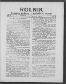 Rolnik : bezpłatny dodatek : wychodzi co tydzień 1924.07.10, R. 1, nr 15