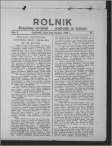 Rolnik : bezpłatny dodatek : wychodzi co tydzień 1925.01.06, R. 2, nr 1