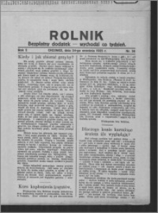 Rolnik : bezpłatny dodatek : wychodzi co tydzień 1925.09.24, R. 2, nr 36