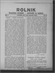 Rolnik : bezpłatny dodatek : wychodzi co tydzień 1925.11.12, R. 2, nr 43