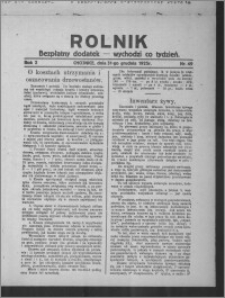 Rolnik : bezpłatny dodatek : wychodzi co tydzień 1925.12.31, R. 2, nr 49