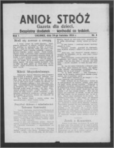 Anioł Stróż : gazeta dla dzieci : bezpłatny dodatek 1924.04.24, R. 1, nr 4