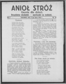 Anioł Stróż : gazeta dla dzieci : bezpłatny dodatek 1924.07.17, R. 1, nr 16