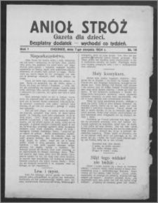 Anioł Stróż : gazeta dla dzieci : bezpłatny dodatek 1924.08.07, R. 1, nr 19