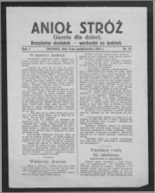 Anioł Stróż : gazeta dla dzieci : bezpłatny dodatek 1924.10.09, R. 1, nr 27