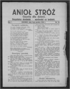 Anioł Stróż : gazeta dla dzieci : bezpłatny dodatek 1924.12.04, R. 1, nr 35