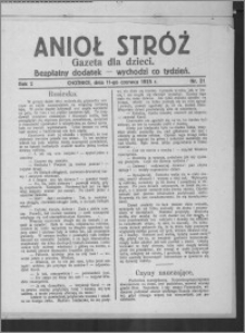 Anioł Stróż : gazeta dla dzieci : bezpłatny dodatek 1925.06.11, R. 2, nr 21