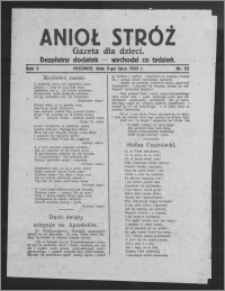 Anioł Stróż : gazeta dla dzieci : bezpłatny dodatek 1925.07.09, R. 2, nr 25