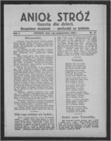 Anioł Stróż : gazeta dla dzieci : bezpłatny dodatek 1925.10.01, R. 2, nr 37