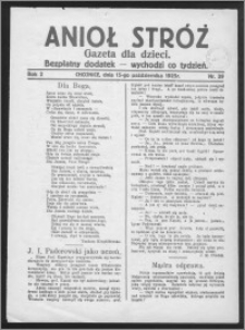 Anioł Stróż : gazeta dla dzieci : bezpłatny dodatek 1925.10.15, R. 2, nr 39