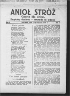 Anioł Stróż : gazeta dla dzieci : bezpłatny dodatek 1926.01.28, R. 3, nr 4