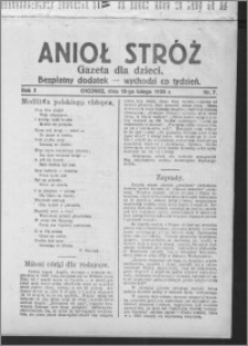 Anioł Stróż : gazeta dla dzieci : bezpłatny dodatek 1926.02.18, R. 3, nr 7