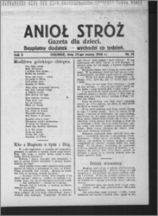 Anioł Stróż : gazeta dla dzieci : bezpłatny dodatek 1926.03.25, R. 3, nr 12