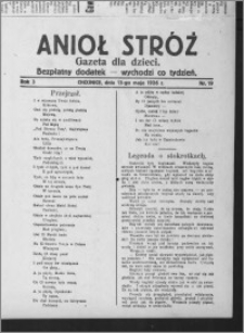 Anioł Stróż : gazeta dla dzieci : bezpłatny dodatek 1926.05.13, R. 3, nr 19