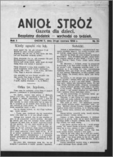 Anioł Stróż : gazeta dla dzieci : bezpłatny dodatek 1926.06.24, R. 3, nr 25