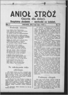 Anioł Stróż : gazeta dla dzieci : bezpłatny dodatek 1926.07.08, R. 3, nr 27