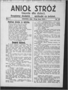 Anioł Stróż : gazeta dla dzieci : bezpłatny dodatek 1926.07.29, R. 3, nr 30