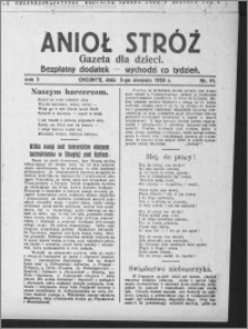 Anioł Stróż : gazeta dla dzieci : bezpłatny dodatek 1926.08.05, R. 3, nr 31