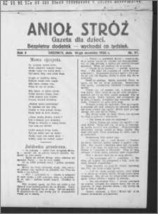 Anioł Stróż : gazeta dla dzieci : bezpłatny dodatek 1926.09.16, R. 3, nr 37