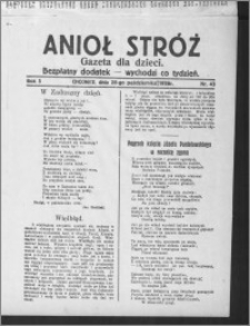 Anioł Stróż : gazeta dla dzieci : bezpłatny dodatek 1926.10.28, R. 3, nr 43