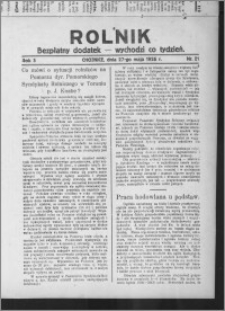 Rolnik : bezpłatny dodatek : wychodzi co tydzień 1926.05.27, R. 3, nr 21