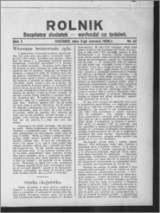 Rolnik : bezpłatny dodatek : wychodzi co tydzień 1926.06.03, R. 3, nr 22