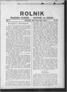 Rolnik : bezpłatny dodatek : wychodzi co tydzień 1926.07.29, R. 3, nr 30