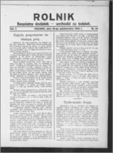 Rolnik : bezpłatny dodatek : wychodzi co tydzień 1926.10.28, R. 3, nr 43