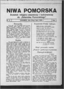 Niwa Pomorska : dodatek religijno-oświatowy i ludoznawczy do "Dziennika Pomorskiego" 1926.07.25, R. 1, nr 3