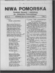 Niwa Pomorska : dodatek religijno-oświatowy i ludoznawczy do "Dziennika Pomorskiego" 1926.08.08, R. 1, nr 5