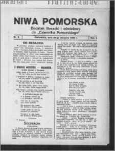 Niwa Pomorska : dodatek religijno-oświatowy i ludoznawczy do "Dziennika Pomorskiego" 1926.08.29, R. 1, nr 8