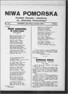 Niwa Pomorska : dodatek religijno-oświatowy i ludoznawczy do "Dziennika Pomorskiego" 1926.09.26, R. 1, nr 12