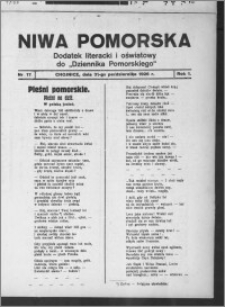 Niwa Pomorska : dodatek religijno-oświatowy i ludoznawczy do "Dziennika Pomorskiego" 1926.10.31, R. 1, nr 17