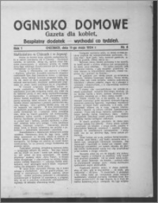 Ognisko Domowe : gazeta dla kobiet : bezpłatny dodatek : wychodzi co tydzień 1924.05.11, R. 1, nr 6