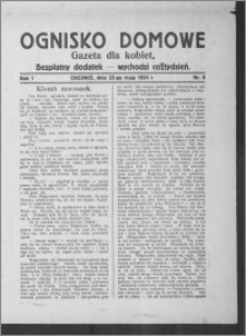 Ognisko Domowe : gazeta dla kobiet : bezpłatny dodatek : wychodzi co tydzień 1924.05.25, R. 1, nr 8