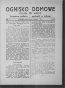 Ognisko Domowe : gazeta dla kobiet : bezpłatny dodatek : wychodzi co tydzień 1924.11.30, R. 1, nr 35