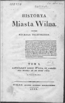 Historya miasta Wilna z rycinami. T. 1 i 2
