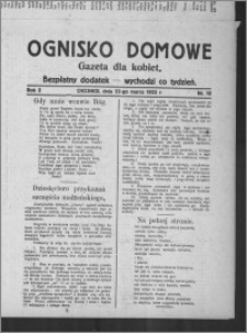 Ognisko Domowe : gazeta dla kobiet : bezpłatny dodatek : wychodzi co tydzień 1925.03.22, R. 2, nr 10