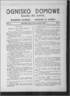 Ognisko Domowe : gazeta dla kobiet : bezpłatny dodatek : wychodzi co tydzień 1926.01.17, R. 3, nr 3