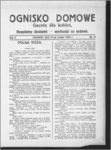Ognisko Domowe : gazeta dla kobiet : bezpłatny dodatek : wychodzi co tydzień 1926.02.21, R. 3, nr 8
