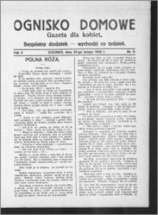 Ognisko Domowe : gazeta dla kobiet : bezpłatny dodatek : wychodzi co tydzień 1926.02.28, R. 3, nr 9