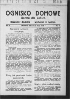 Ognisko Domowe : gazeta dla kobiet : bezpłatny dodatek : wychodzi co tydzień 1926.05.23, R. 3, nr 21