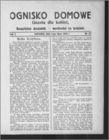 Ognisko Domowe : gazeta dla kobiet : bezpłatny dodatek : wychodzi co tydzień 1926.07.04, R. 3, nr 27