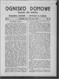 Ognisko Domowe : gazeta dla kobiet : bezpłatny dodatek : wychodzi co tydzień 1926.07.11, R. 3, nr 28